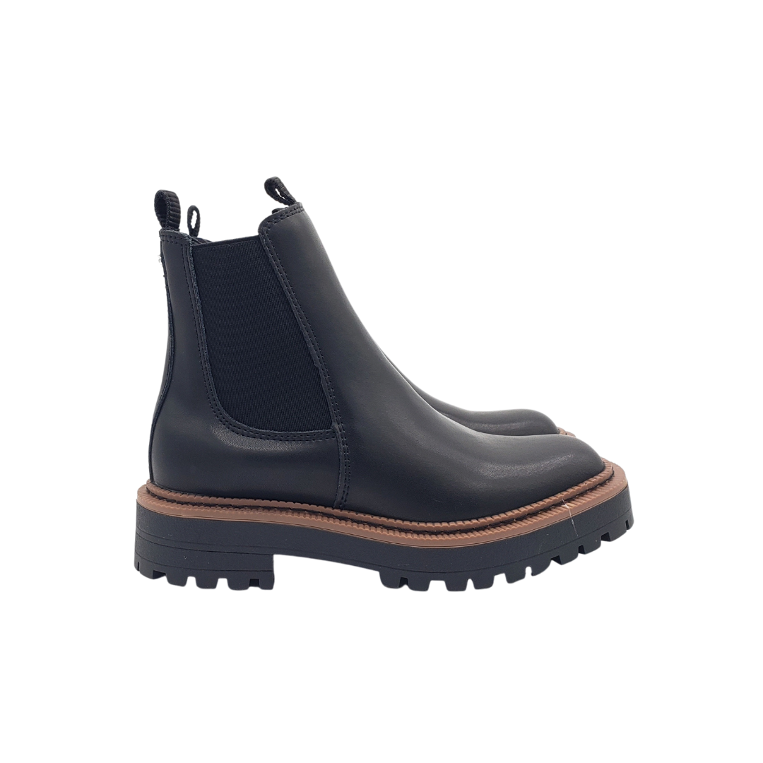 Sam Edelman Laguna Mini Black Leather Booties J1 32