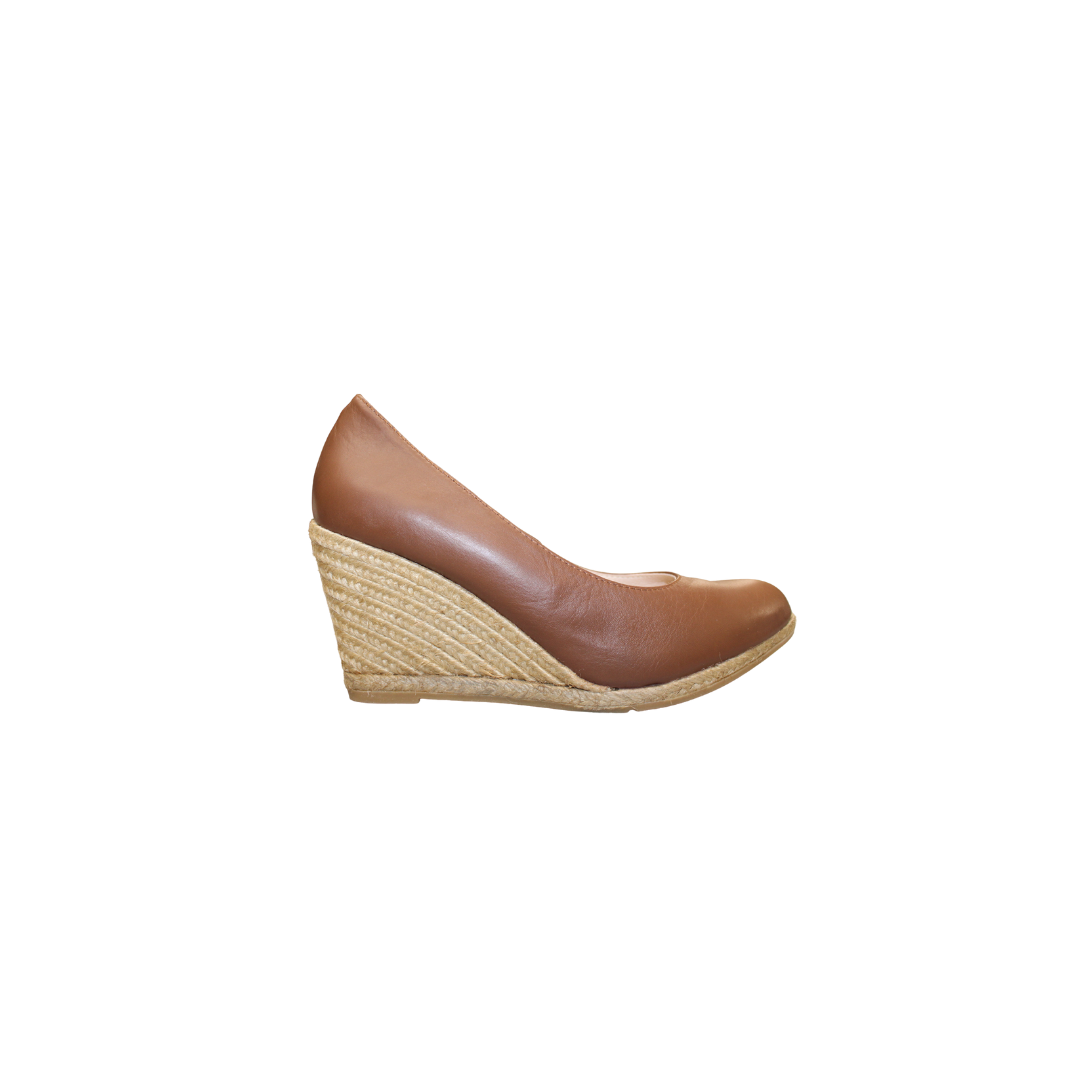 Eric Michael Teva Ladies Camel Leather 3 Inch Wedge 37