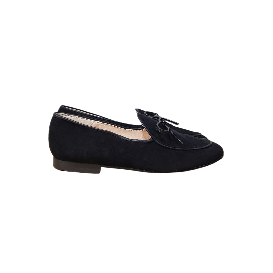 Ladies black 2025 suede loafers
