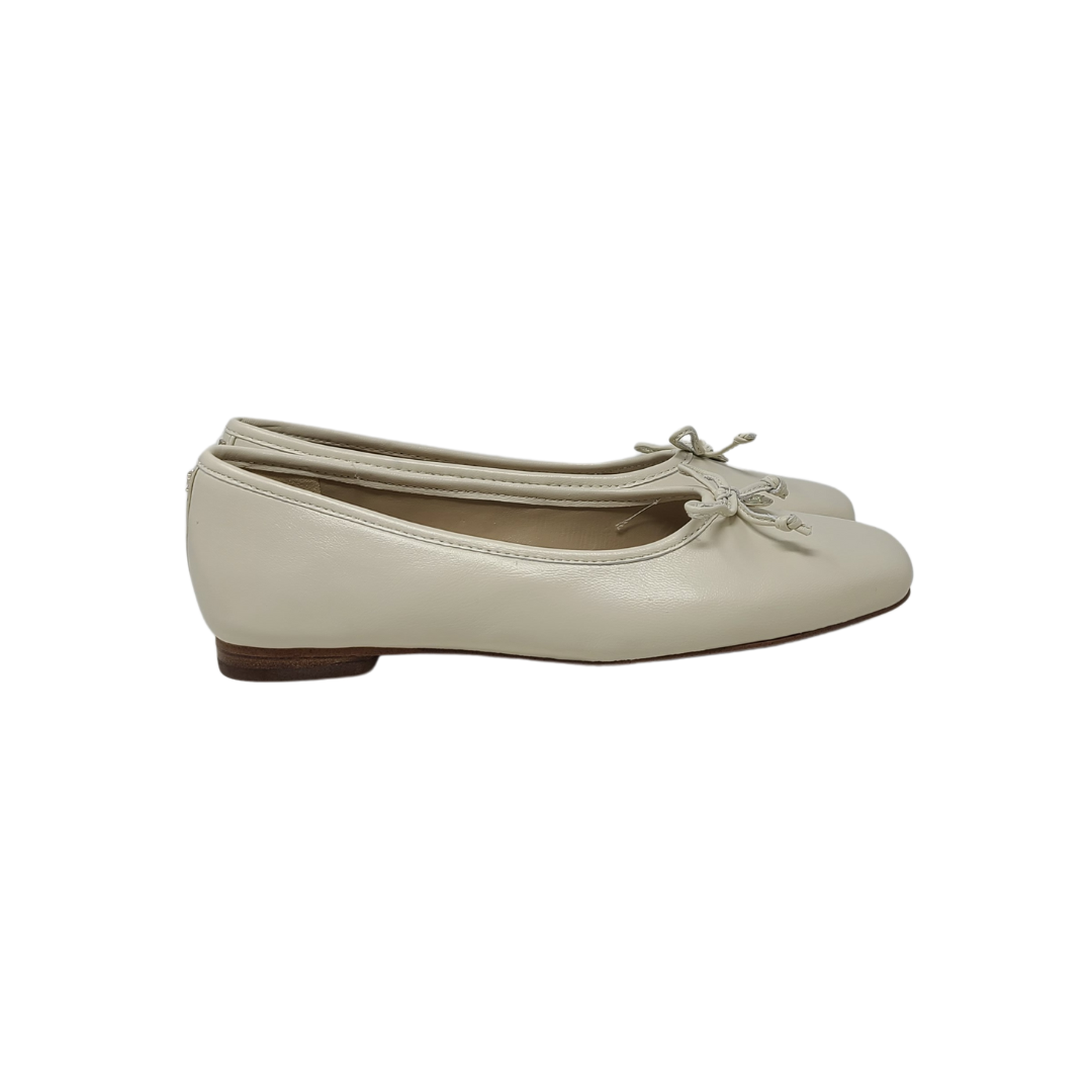Sam Edelman Meadow ladies off white dress shoe with front bow 5