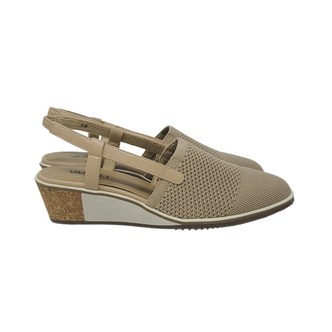 Vaneli Greer Ladies Nude Knit Wedge Slingback 7