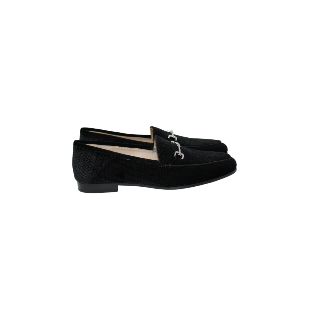 Sam Edelman Loraine Ladies Black Print Velvet Loafer 6