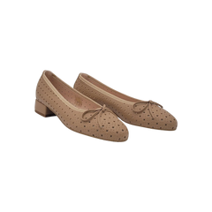 Coquette 8023 Ladies Nude Perforated 1 Inch Low Heel