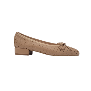 Coquette 8023 Ladies Nude Perforated 1 Inch Low Heel