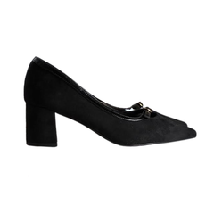 Patrizia Erone Black Suede Med Heel