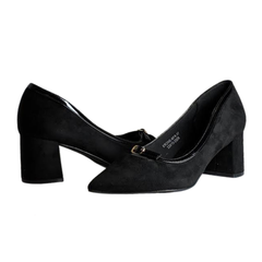 Patrizia Erone Black Suede Med Heel