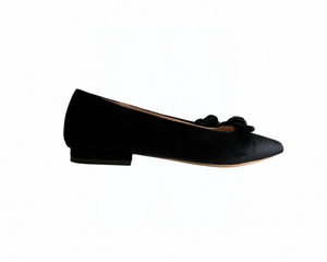 Viviamos Star Black Velvet Flats