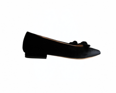 Viviamos Star Black Velvet Flats