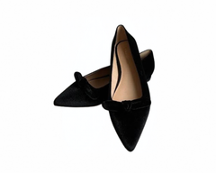Viviamos Star Black Velvet Flats