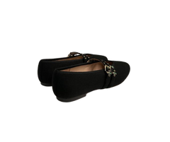 Viviamos Allie Black Leather Flat