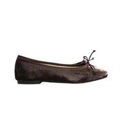 Menina Lucy Ladies Black Velvet Ballet Flat