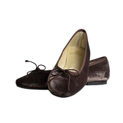 Menina Lucy Ladies Black Velvet Ballet Flat