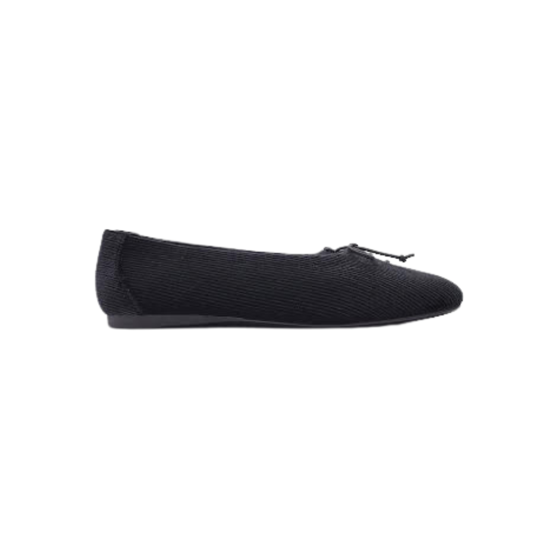 Esporre Tarney Ladies Black Corduroy Flats