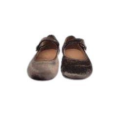 Papanatas 6315 Taupe Velvet Mary Jane