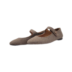 Papanatas 6315 Taupe Flannel Mary Jane