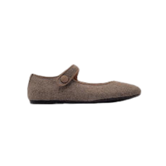 Papanatas 6315 Taupe Flannel Mary Jane