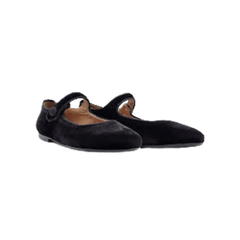 Papanatas 6315 Girls Black Velvet Mary Jane
