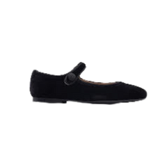 Papanatas 6315 Girls Black Velvet Mary Jane
