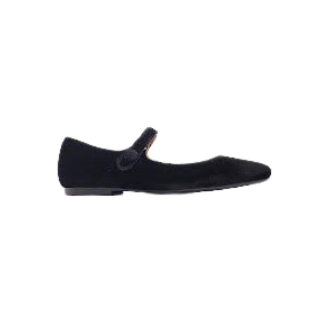 Papanatas 48015 Black Velvet Mary Jane