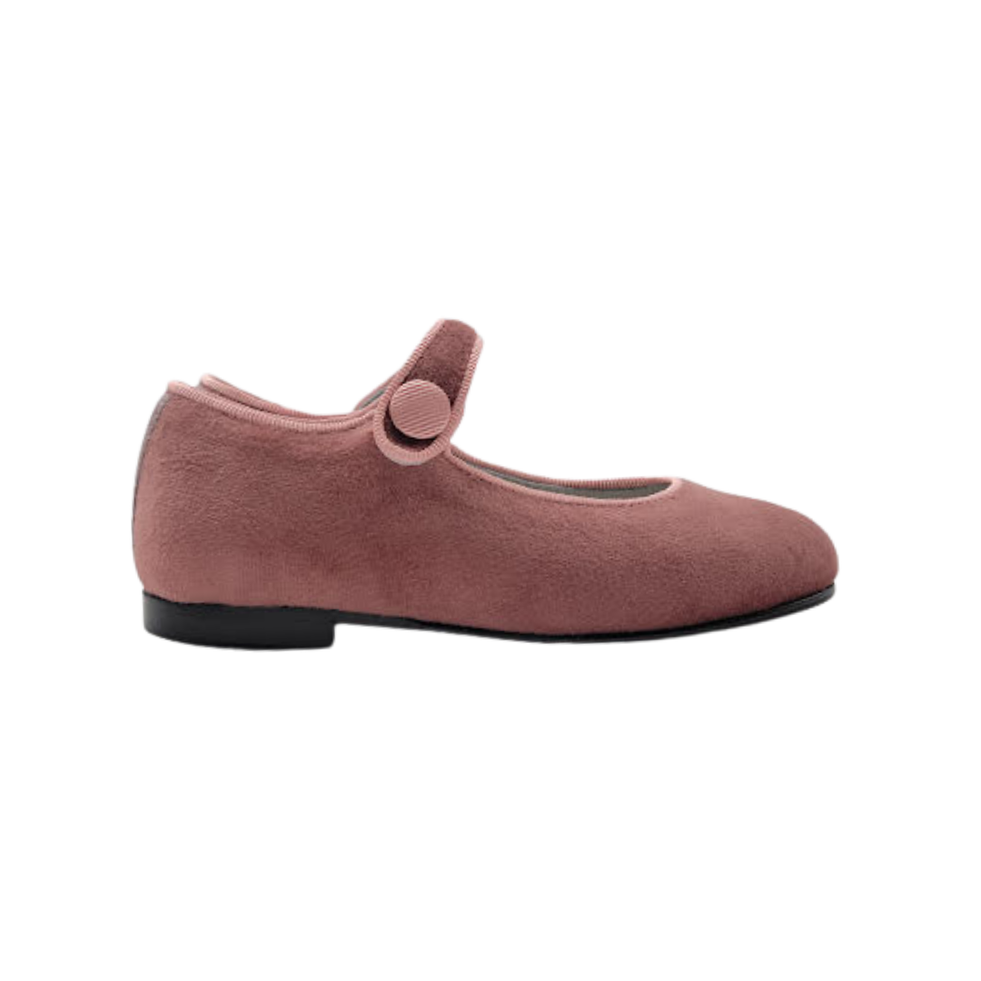 Luccini J109 Children's Pink Velvet Mary Jane