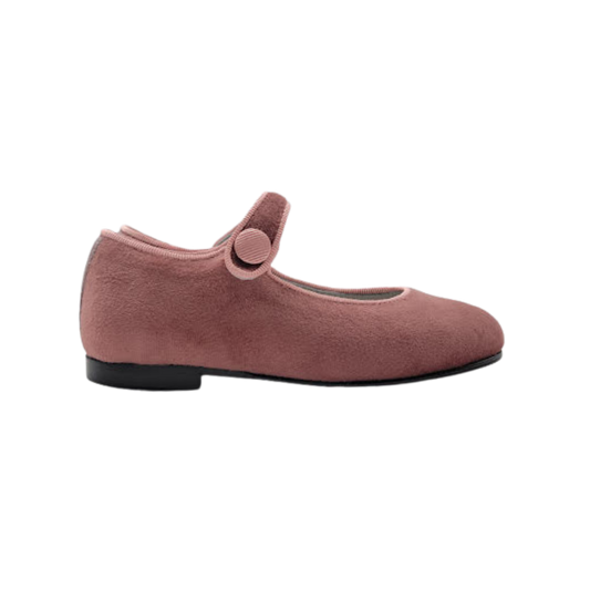 Luccini J109 Children's Pink Velvet Mary Jane