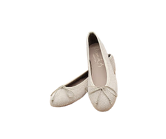 Papanatas 5631 Beige Fabric Ballet Flats
