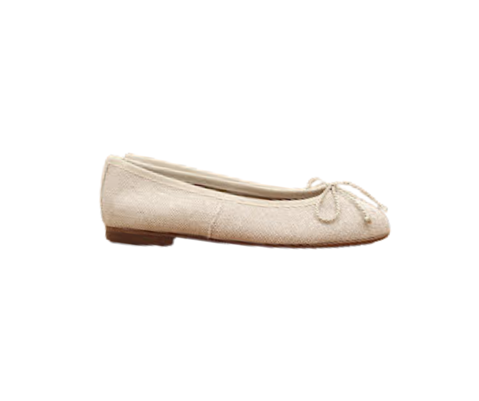 Papanatas 5631 Beige Fabric Ballet Flats