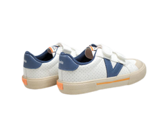 Victoria 1355102 Childrens White/Navy Leather Sneakers