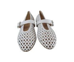 Coquette 3091 Ladies White Perforated Flats