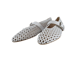 Coquette 3091 Ladies White Perforated Flats