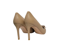 Viviamos Selma Ladies Nude Leather Heel