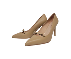 Viviamos Selma Ladies Nude Leather Heel