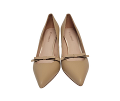 Viviamos Selma Ladies Nude Leather Heel