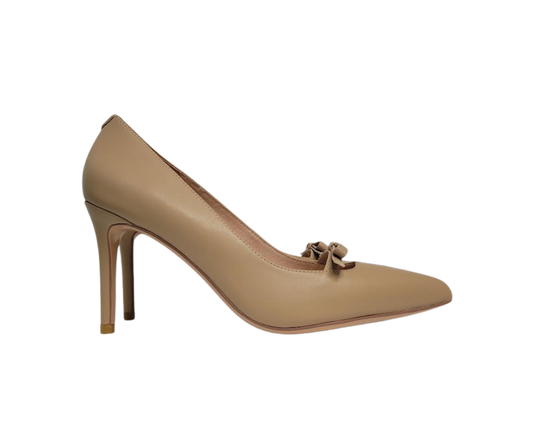 Viviamos Selma Ladies Nude Leather Heel
