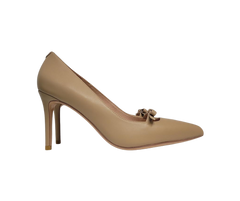 Viviamos Selma Ladies Nude Leather Heel