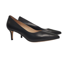 Viviamos Cassie Ladies Black Leather Heel