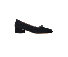 Viviamos Bliss Ladies Black Leather Low Heel