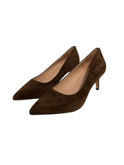 Viviamos Orchid-B Dark Brown Suede Heel