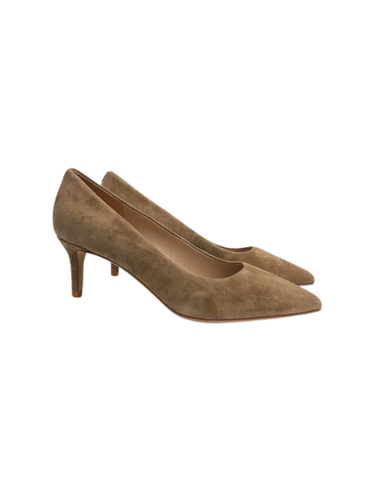 Viviamos Orchid-B Dark Cream Suede Heel