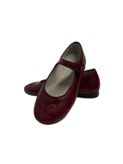 Luccini J291 Burgundy Leather Snap Mary Jane