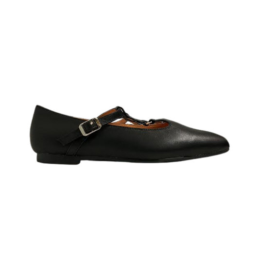 Ralph Migel Reina Black Leather T-Strap Shoe