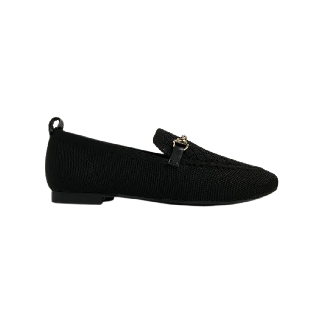 Pretty Posh 19361 Black Knit Loafer