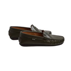 Atlanta Moccasin 32G Black Press Leather