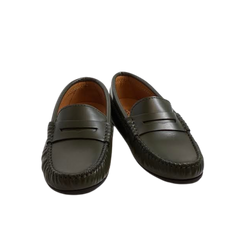 Atlanta Moccasin 32G Black Press Leather