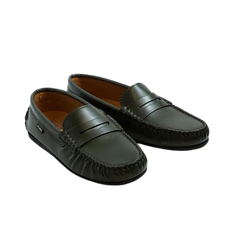 Atlanta Moccasin 32G Black Press Leather