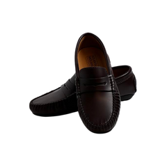 Atlanta Moccasin 32G Black Press Leather