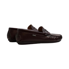 Atlanta Moccasin 32G Black Press Leather