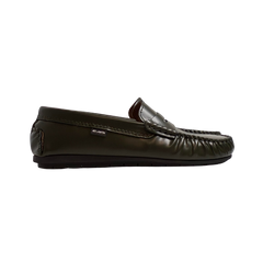 Atlanta Moccasin 32G Black Press Leather
