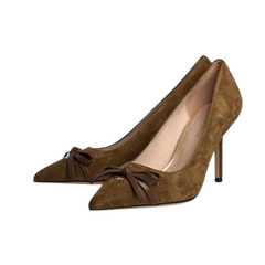 Viviamos Britt Ladies Black Suede High Heel
