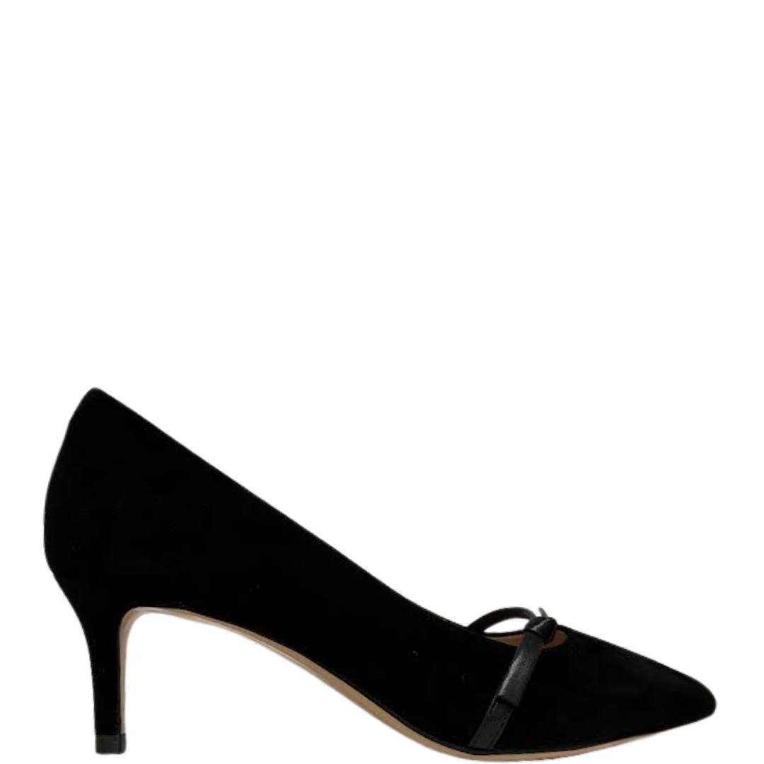 Viviamos Tamia Black Suede Heel
